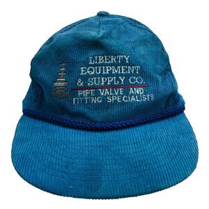 VTG Liberty Equipment Supply Co Snapback Rope Hat Pipe Valve Fitting Corduroy ￼